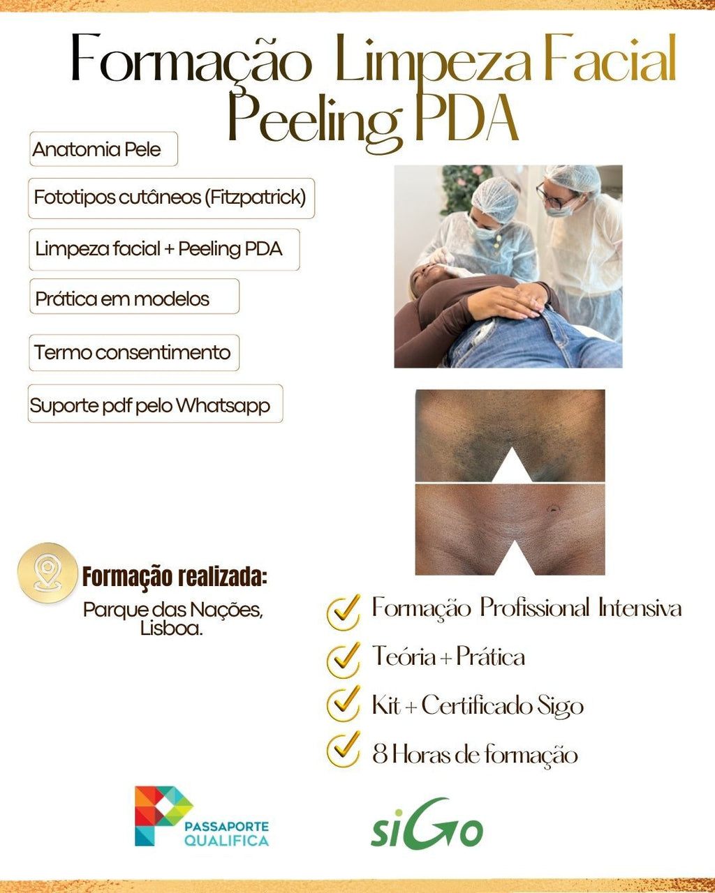 FORMAÇÃO PROFISSIONAL: PEELING PDA + LIMPEZA COMPLETA HYDRA FACIAL