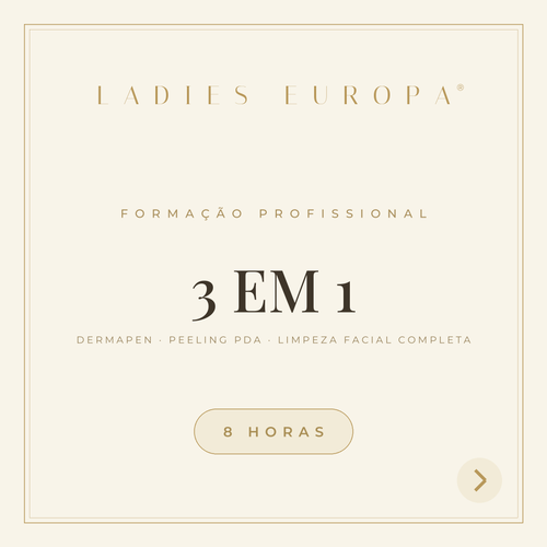 Formação Profissional 3 em 1: Dermapen, Peeling PDA, Limpeza Facial Completa - 8 horas