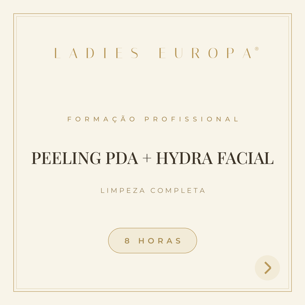 Formação Profissional Peeling PDA + Limpeza Completa Hydra Facial - 8 horas